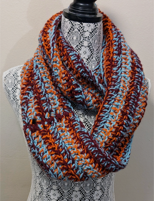 Rustic Autumn Infinity Scarf